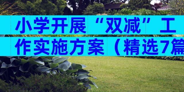 小学开展“双减”工作实施方案（精选7篇）
