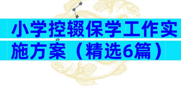 小学控辍保学工作实施方案（精选6篇）
