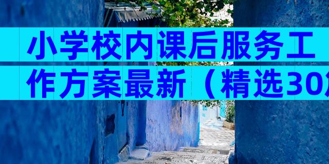 小学校内课后服务工作方案最新（精选30篇）