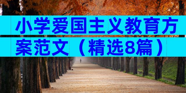 小学爱国主义教育方案范文（精选8篇）