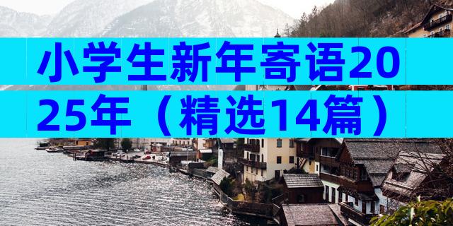 小学生新年寄语2025年（精选14篇）
