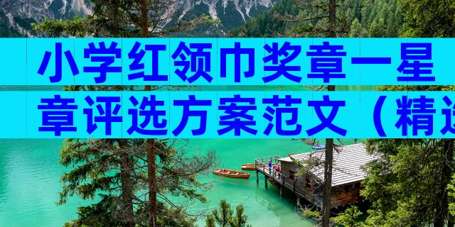 小学红领巾奖章一星章评选方案范文（精选22篇）