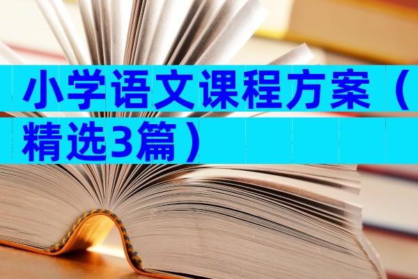 小学语文课程方案（精选3篇）