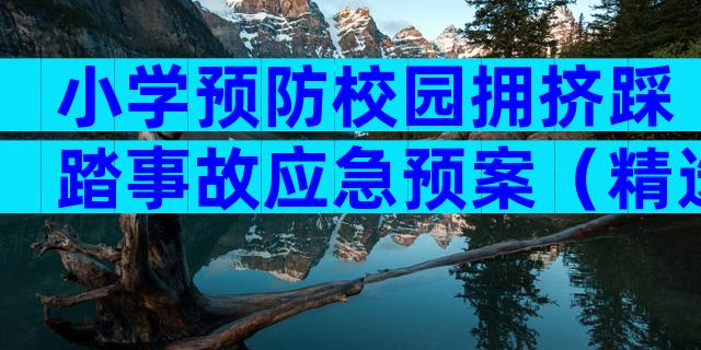 小学预防校园拥挤踩踏事故应急预案（精选3篇）