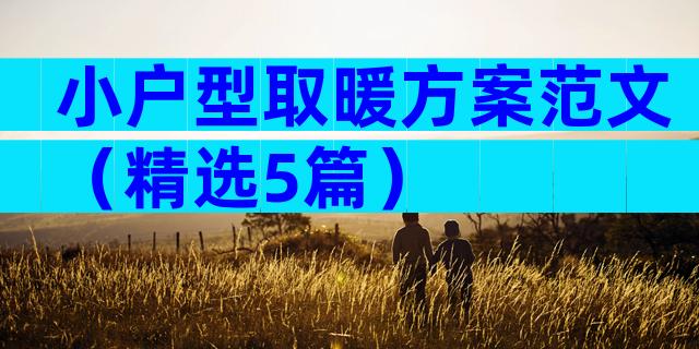 小户型取暖方案范文（精选5篇）