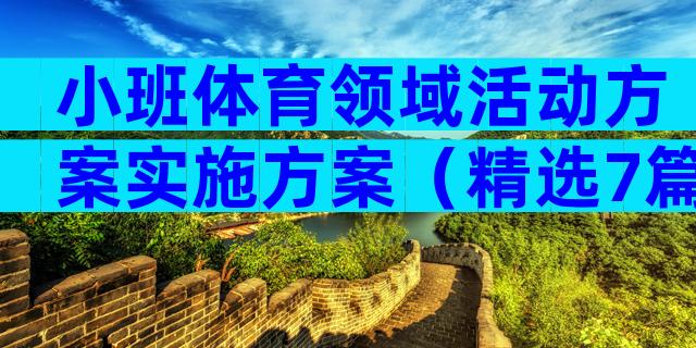 小班体育领域活动方案实施方案（精选7篇）