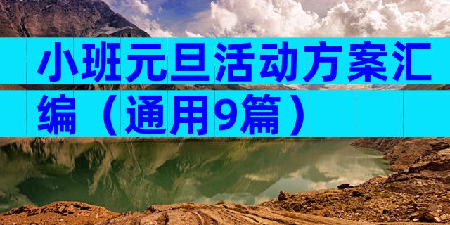 小班元旦活动方案汇编（通用9篇）