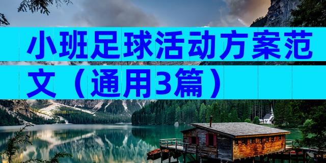 小班足球活动方案范文（通用3篇）
