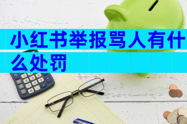 小红书举报骂人有什么处罚