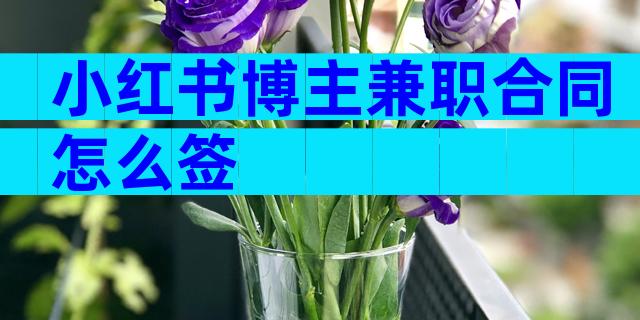 小红书博主兼职合同怎么签