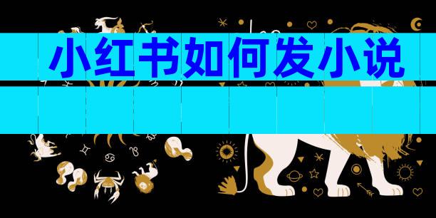 小红书如何发小说