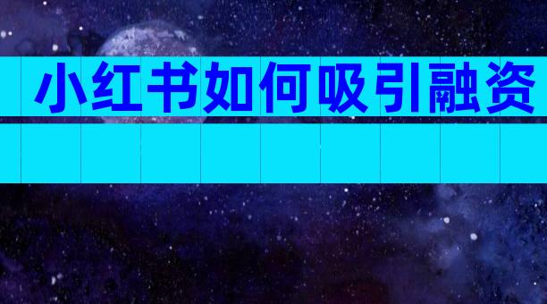 小红书如何吸引融资