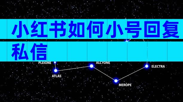 小红书如何小号回复私信