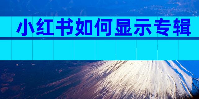 小红书如何显示专辑