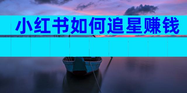 小红书如何追星赚钱
