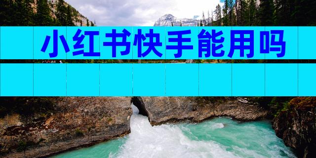 小红书快手能用吗
