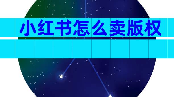 小红书怎么卖版权