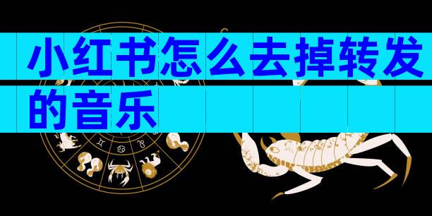 小红书怎么去掉转发的音乐