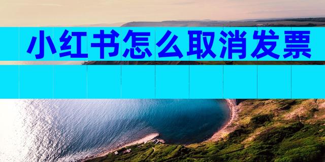 小红书怎么取消发票