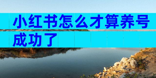小红书怎么才算养号成功了