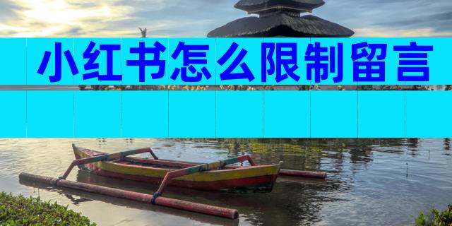 小红书怎么限制留言