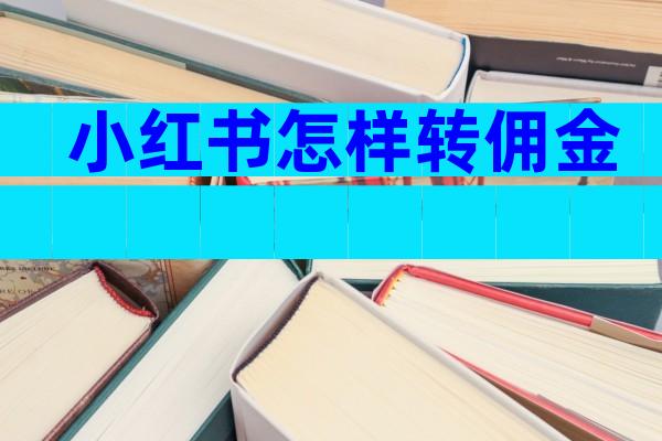 小红书怎样转佣金