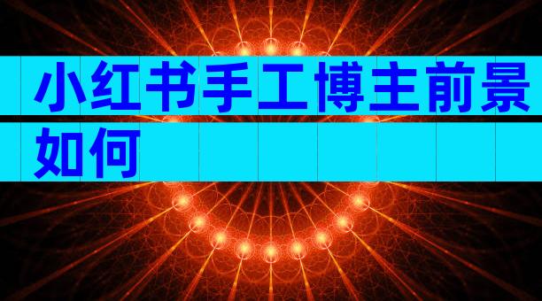 小红书手工博主前景如何