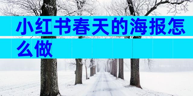 小红书春天的海报怎么做