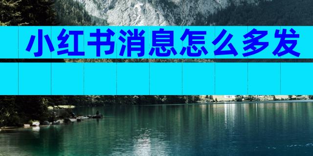 小红书消息怎么多发