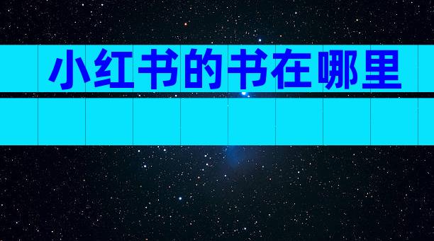 小红书的书在哪里