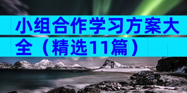 小组合作学习方案大全（精选11篇）