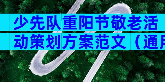 少先队重阳节敬老活动策划方案范文（通用7篇）