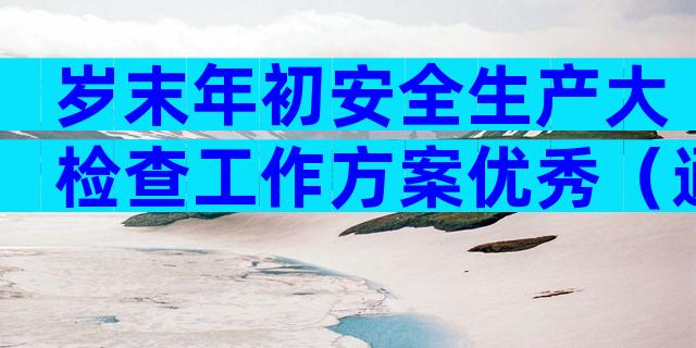 岁末年初安全生产大检查工作方案优秀（通用33篇）