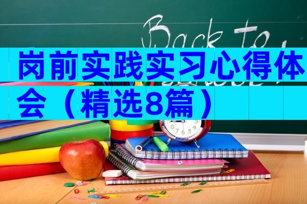 岗前实践实习心得体会（精选8篇）