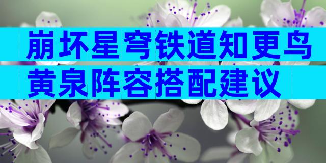 崩坏星穹铁道知更鸟黄泉阵容搭配建议