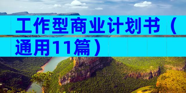 工作型商业计划书（通用11篇）