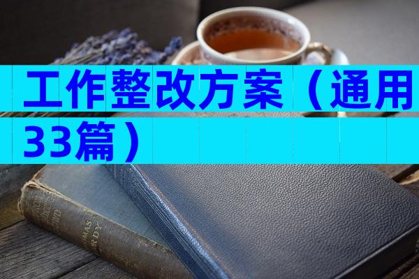 工作整改方案（通用33篇）