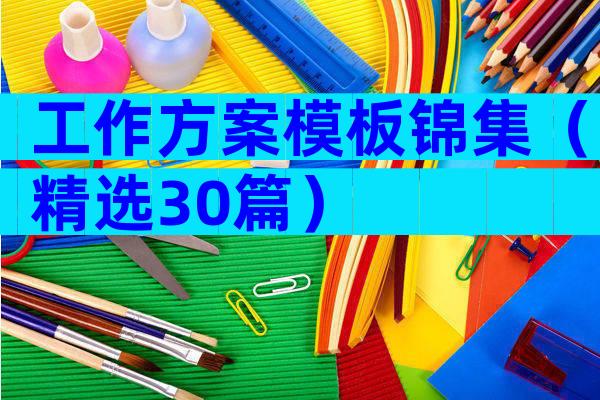 工作方案模板锦集（精选30篇）