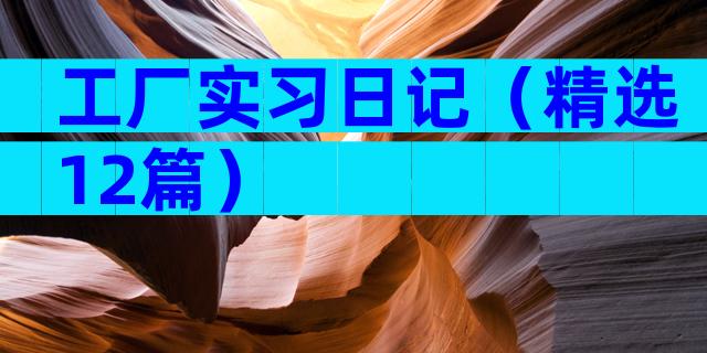 工厂实习日记（精选12篇）