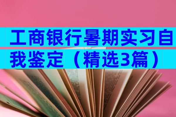 工商银行暑期实习自我鉴定（精选3篇）