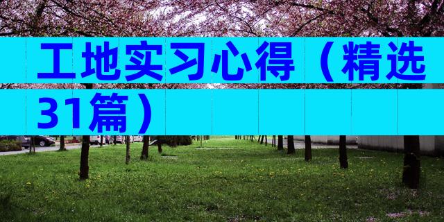 工地实习心得（精选31篇）