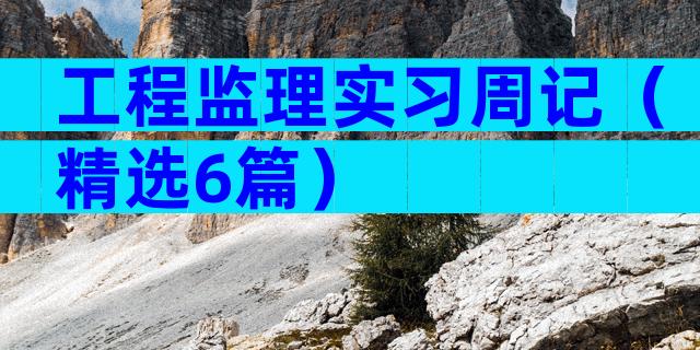 工程监理实习周记（精选6篇）