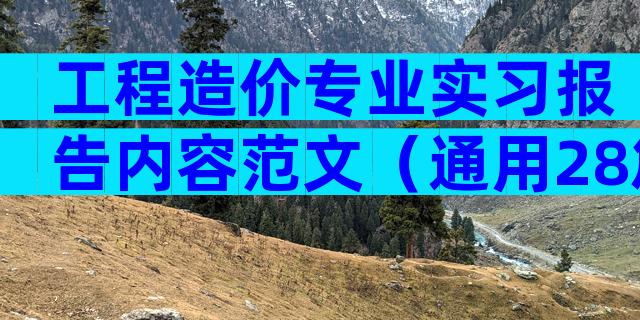 工程造价专业实习报告内容范文（通用28篇）