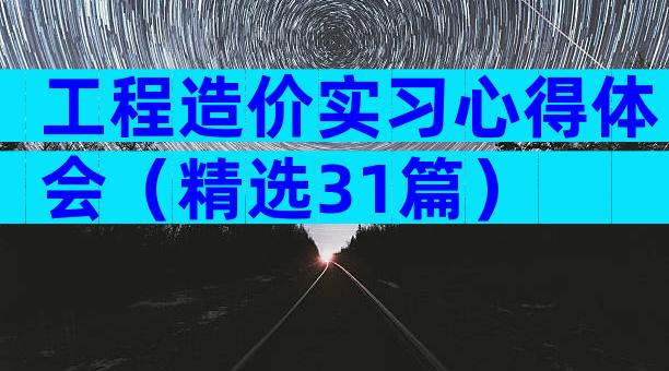 工程造价实习心得体会（精选31篇）