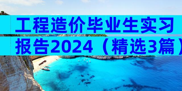 工程造价毕业生实习报告2024（精选3篇）