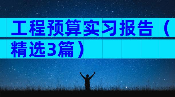 工程预算实习报告（精选3篇）