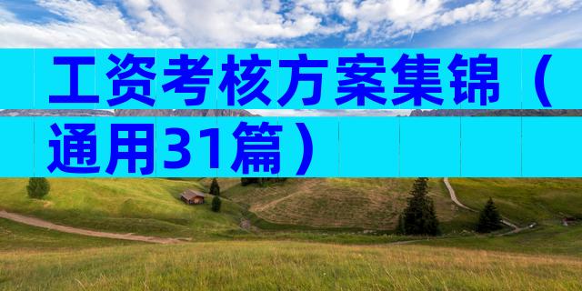 工资考核方案集锦（通用31篇）