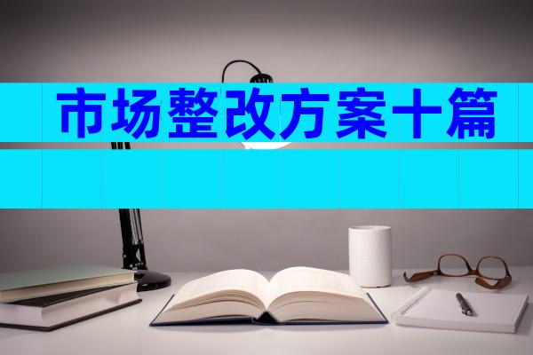 市场整改方案十篇