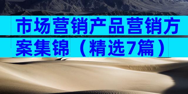市场营销产品营销方案集锦（精选7篇）