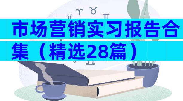 市场营销实习报告合集（精选28篇）